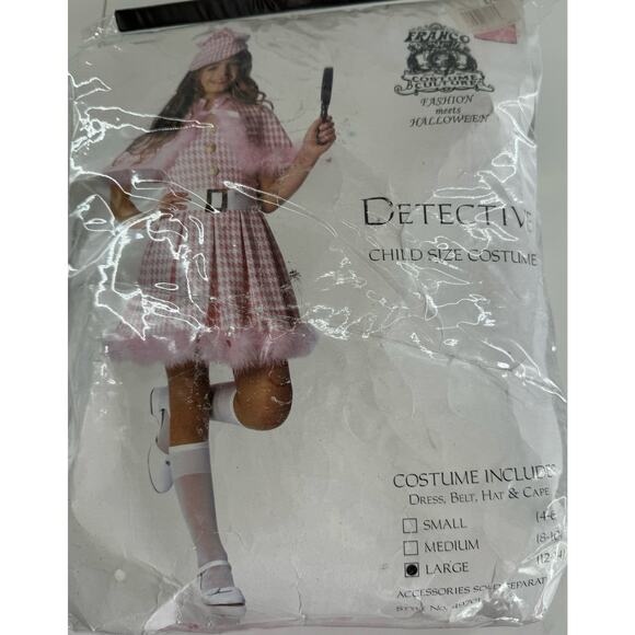 Child Famous Pink Detective Sherlock Homes Costume Large - Picture 1 of 10